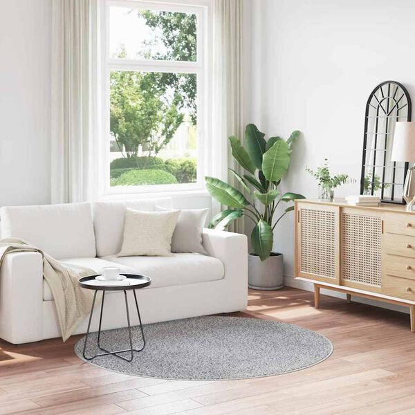 vidaXL Proti&scaron;mykov&yacute; Shaggy Koberec Siv&aacute; 160 x 160 cm PP