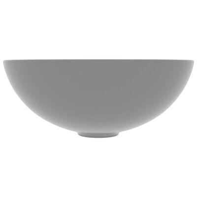 vidaXL Umývadlo do kúpeľne, keramika, svetlosivé, okrúhle