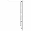 vidaXL Sprchová zástena z priehľadného ESG skla 140x195 cm čierna