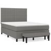 vidaXL Boxspring posteľ s matracom tmavosiv&aacute; 140x190 cm l&aacute;tka