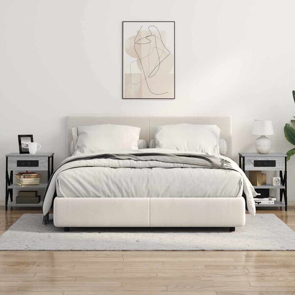 vidaXL Nočn&yacute; stol&iacute;k Siv&yacute; Sonoma 41 x 31 x 51 cm Kompozitn&eacute; drevo