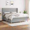 vidaXL Boxspring posteľ s matracom svetlosiv&aacute; 100x200 cm l&aacute;tka