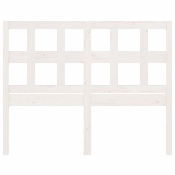 vidaXL Čelo postele biele 205,4x4x100 cm masívna borovica