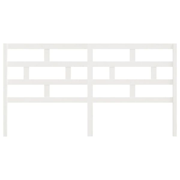 vidaXL Čelo postele biele 206x4x100 cm mas&iacute;vna borovica