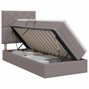 vidaXL Postel s &uacute;ložn&yacute;m prostorem a matrac&iacute; Sivohned&aacute; 100 x 200 cm