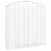 vidaXL Obl&uacute;kov&yacute; gabionov&yacute; k&ocirc;&scaron; 200x50x200/220 cm pozinkovan&eacute; železo