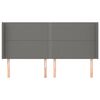 vidaXL Čelo postele so záhybmi tmavosivé 163x16x118/128 cm látka