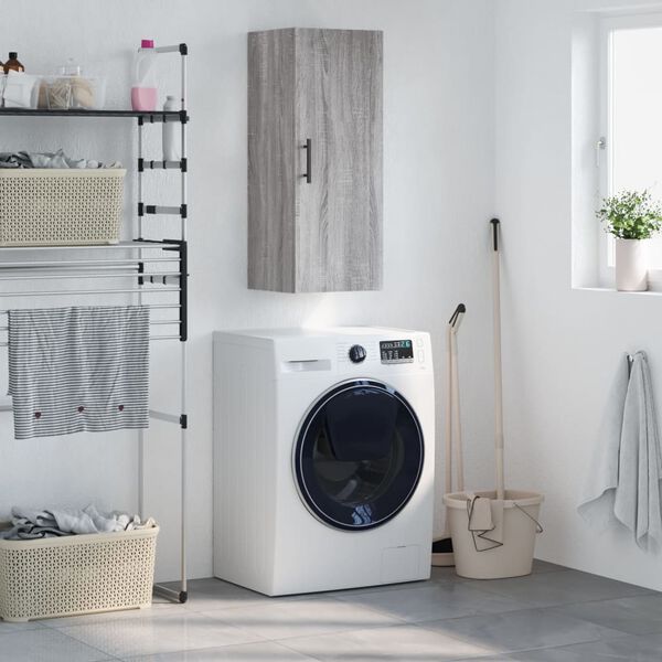 vidaXL N&aacute;stenn&aacute; skrinka, siv&aacute; sonoma 34,5x34x90 cm