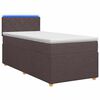 vidaXL Posteľ boxspring s matracom Tmavohned&aacute; 90 x 190 cm L&aacute;tka