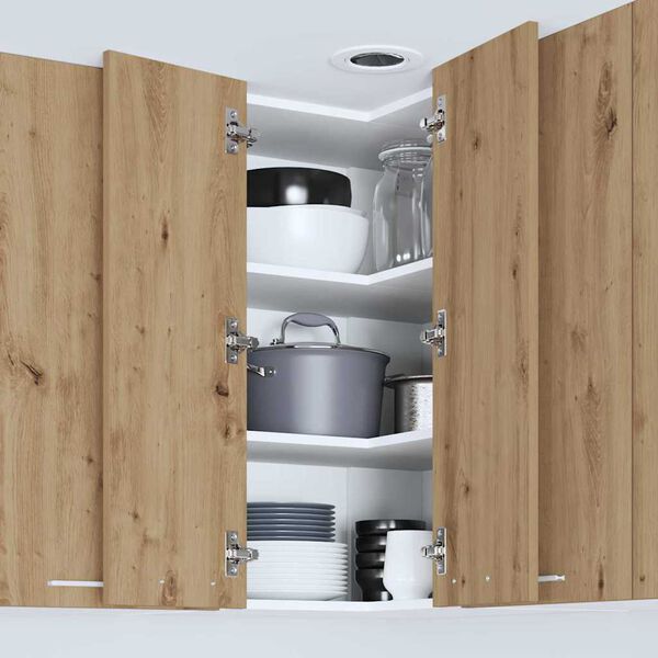 vidaXL Z&aacute;vesn&aacute; skrinka Remeseln&yacute; dub a biela 57 x 57 x 80 cm