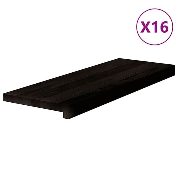 vidaXL Schodiskov&eacute; stupne 16 ks tmavohned&aacute; 70x25x2 cm dubov&yacute; mas&iacute;v