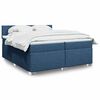 vidaXL Boxspring posteľ s matracom modr&aacute; 200x200 cm l&aacute;tka