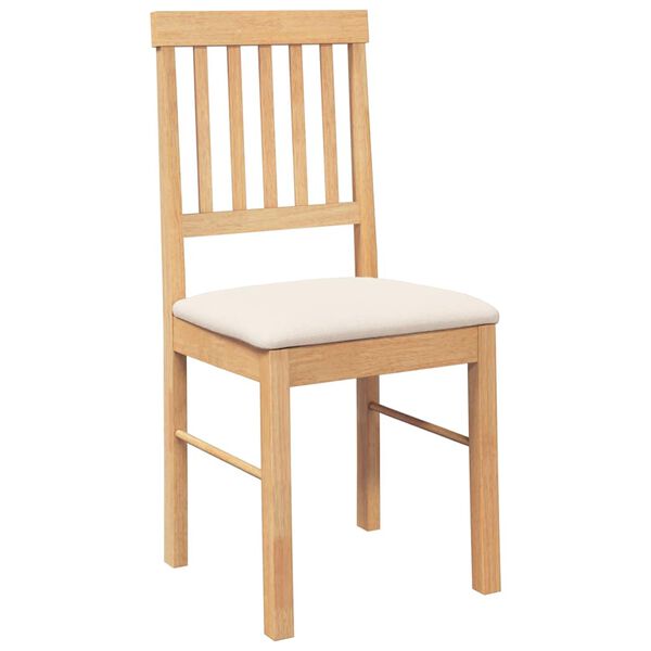 vidaXL Jedálenské stoličky s vankúšmi 2 ks Guma z masívneho dreva