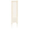 vidaXL Trellis s hrotom Biela 43 x 6 x 165 cm PP