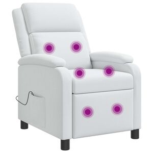vidaXL Mas&aacute;žne relaxačn&eacute; kreslo Biela L&aacute;tka