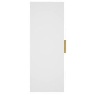 vidaXL Nástenná skrinka biela 34,5x34x90 cm spracované drevo