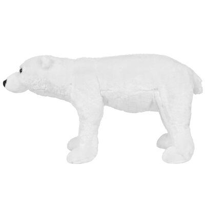 vidaXL Stojaci plyšový hračkársky polárny medveď, biely XXL