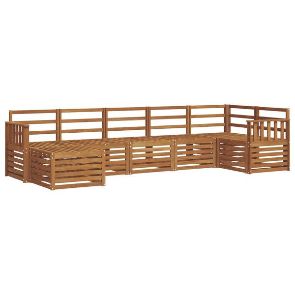 vidaXL S&uacute;pravy pohoviek 7 pcs Pr&iacute;rodn&aacute; Pevn&eacute; ak&aacute;ciov&eacute; drevo