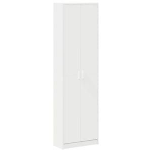vidaXL &Scaron;atn&aacute; skriňa s poličkou Biela 55 x 25 x 189 cm Kompozitn&eacute; drevo