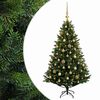vidaXL Umel&yacute; vianočn&yacute; stromček s guľami 120 cm 150 LED Tepl&aacute; biela