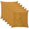 vidaXL Poťah na podložku 6 pcs HEERLEN Žlt&aacute; 60 x 60 cm