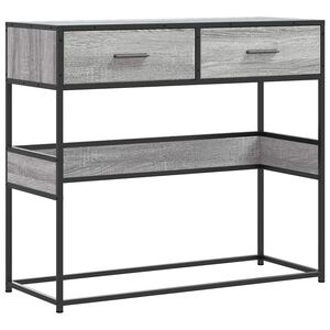 vidaXL Konzolov&yacute; stol&iacute;k siv&yacute; sonoma 90x35x80 cm kompozitn&eacute; drevo