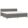 vidaXL Boxspring posteľ s matracom tmavosiv&aacute; 200x200 cm l&aacute;tka