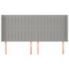 vidaXL Čelo postele so z&aacute;hybmi bledosiv&eacute; 183x16x118/128 cm l&aacute;tka