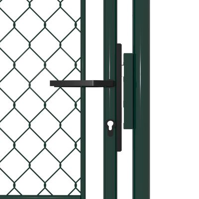 vidaXL Záhradná brána, oceľ 100x125 cm, zelená