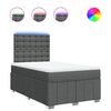 vidaXL Boxspring posteľ s matracom, tmavosiv&aacute; 120x190 cm, l&aacute;tka