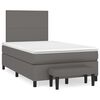 vidaXL Boxspring posteľ s matracom siv&aacute; 120x200 cm umel&aacute; koža