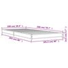 vidaXL Posteľný rám dymový dub 100x200 cm kompozitné drevo a kov