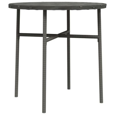 vidaXL Čajový stôl sivý 45 cm polyratanový