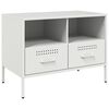 vidaXL TV skrinka biela 68x39x50,5 cm oceľ