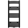 Čierny rebr&iacute;kov&yacute; radi&aacute;tor na centr&aacute;lne vykurovanie zaoblen&yacute; 500x1160mm