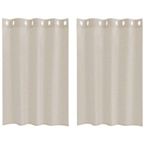vidaXL Voile z&aacute;clona 2 pcs Pieskov&aacute; 140 x 140 cm Polyester
