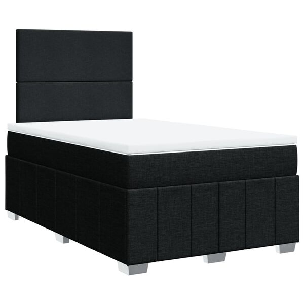 vidaXL Boxspring posteľ s matracom čierny 120x200 cm l&aacute;tka