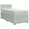 vidaXL Posteľ boxspring s matracom Svetlosiv&aacute; 90 x 190 cm Zamat