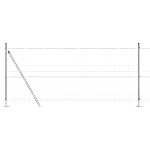 vidaXL Plot s podperou Strieborn&aacute; 0,8 x 25 m Oceľ