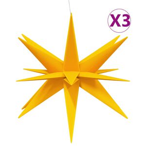 vidaXL Vianočn&eacute; svetl&aacute; s LED 3 ks skladacie žlt&eacute; 100 cm