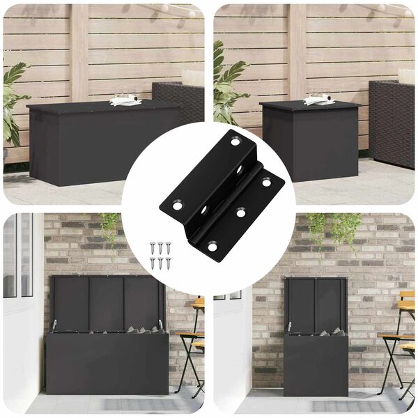 vidaXL P&aacute;nt 12 pcs Čierna 38 x 17 x 60 mm Železo