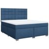 vidaXL Posteľn&yacute; r&aacute;m boxspring s matracom modr&yacute; 180x200 cm l&aacute;tka