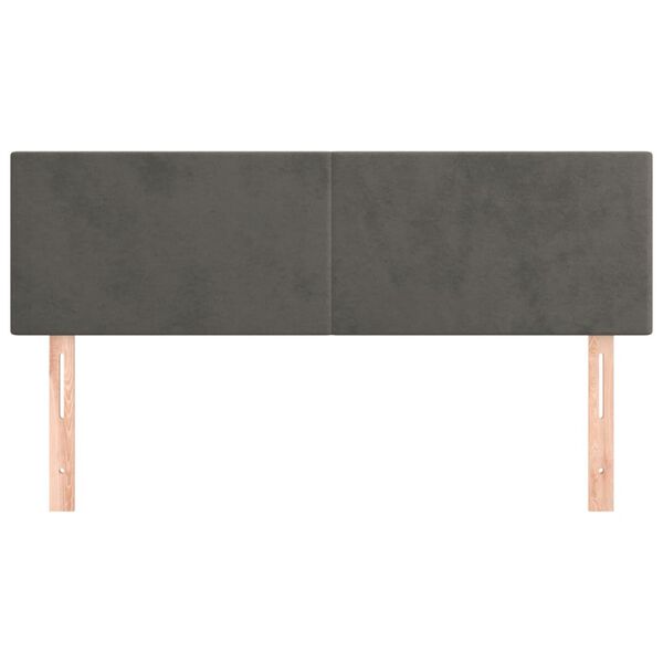 vidaXL Čel&aacute; postele 2 ks tmavosiv&eacute; 72x5x78/88 cm zamat