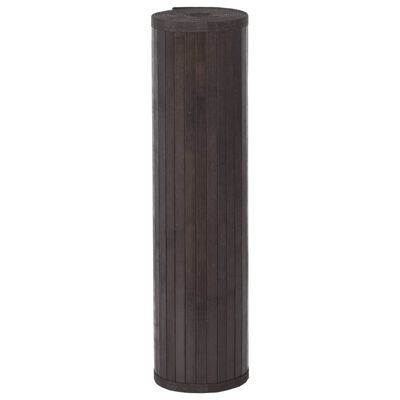 vidaXL Koberec obdĺžnikový tmavohnedý 80x100 cm bambus