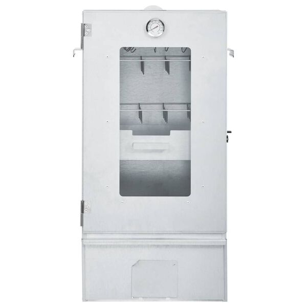 vidaXL Grilovacia udiareň so štiepkou 44,5x29x110cm pozinkovaná oceľ