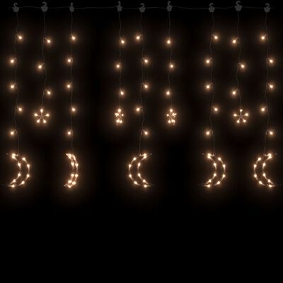 vidaXL Hviezdy a mesiac svetlá diaľkové ovládanie 345 LED teplé biele