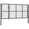 vidaXL Záhradná brána so stĺpikmi oceľová 350x120 cm antracitová