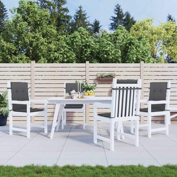 vidaXL Vankúše na stoličky 4 ks antracitová melanž 100x50x4 cm látka