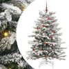 vidaXL Umel&yacute; Skl&aacute;pac&iacute; Vianočn&yacute; Stromček Biela 150 cm PE a PVC