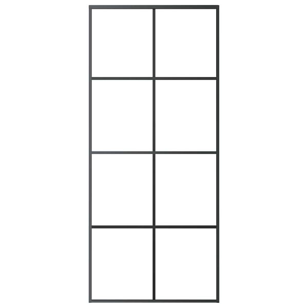 vidaXL Posuvné dvere čierne 90x205 cm ESG sklo a hliník